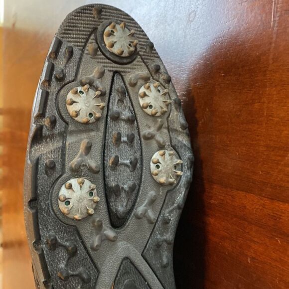 Footjoy Greenjoy Men’s PU Leather Golf Shoes Size 9.5 - Picture 11 of 13